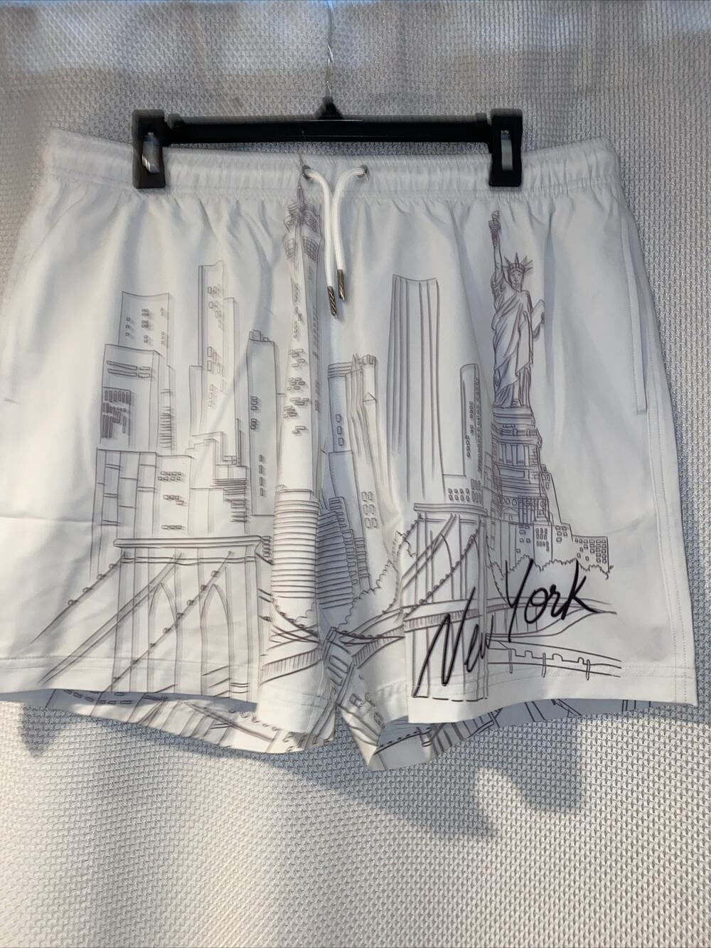 Mavrans New York Swim Trunk Shorts Pale Greenish Gray UPF 50 Stretch Sz XL